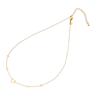 Ketting Fine Hearts goud