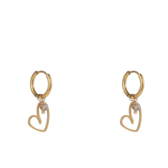 Oorbellen Open Heart hoop