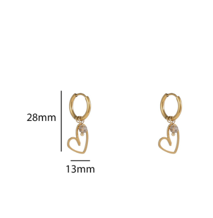 Oorbellen Open Heart hoop