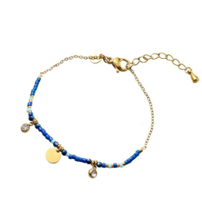 Armbandje Sparkle Stones dark blue
