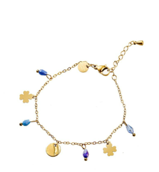 Armbandje Clovers Pendants dark blue