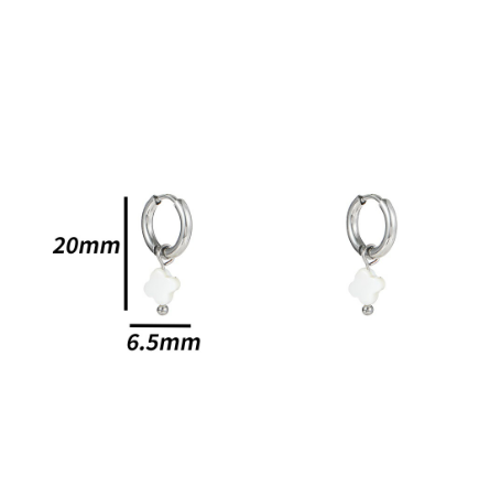 Oorbellen Mother of Pearl zilver