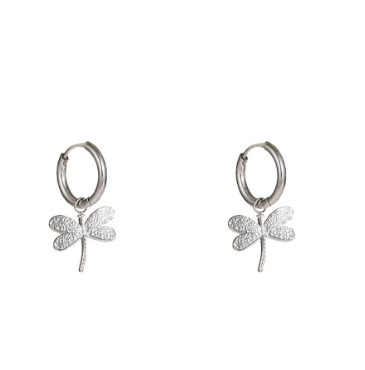 Oorbellen Dragonfly zilver