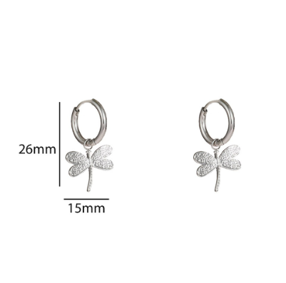 Oorbellen Dragonfly zilver