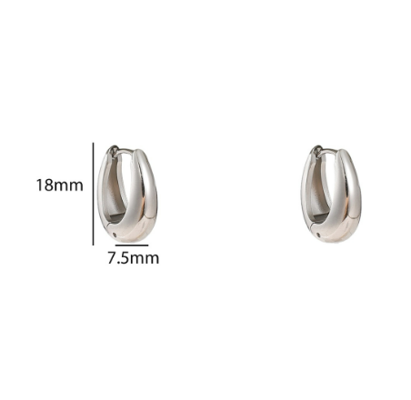 Oorbellen Small Oval Creole zilver