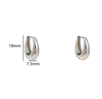Oorbellen Small Oval Creole zilver