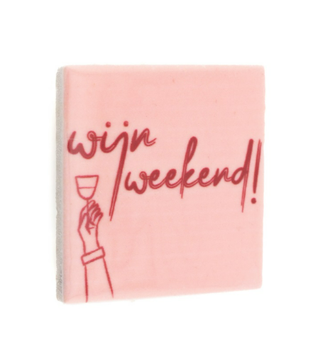 Magneettegeltje Wijn weekend