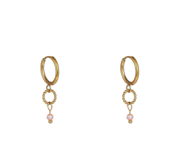 Oorbellen Subtle Stone Pink