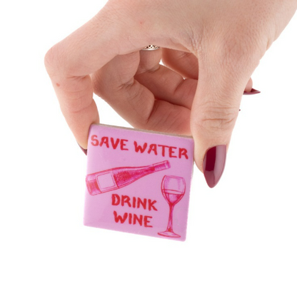 Magneettegeltje Drink wine