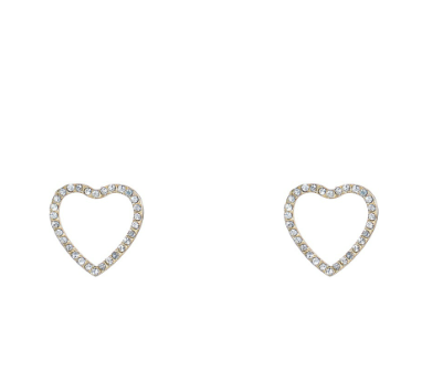 Oorbellen Open Heart Strass