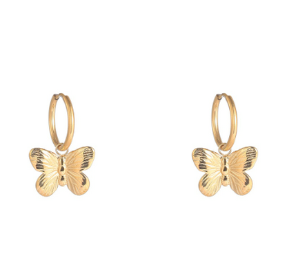 Oorbellen Butterfly Hoop