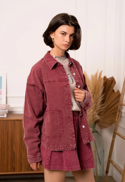 Bordeaux jeansvest