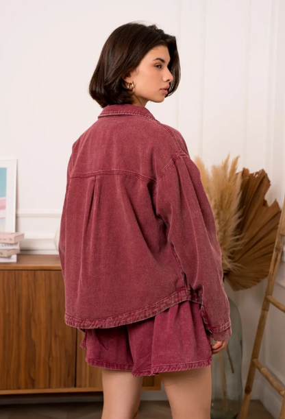 Bordeaux jeansvest