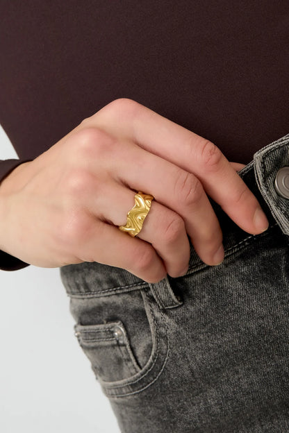 Ring Irrigular shape goud