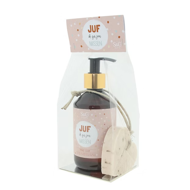Giftset Juf (handzeep + zeepje)