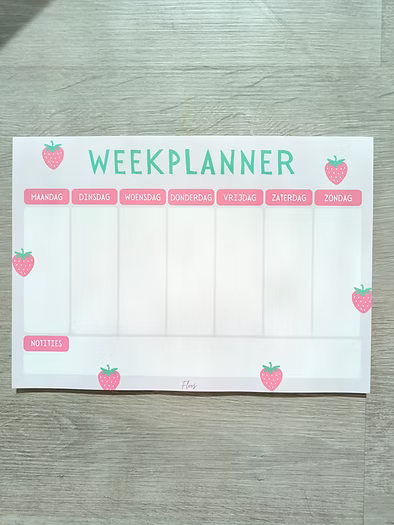 Weekplanner Strawberry