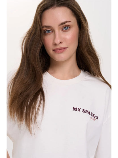 Wit T-shirt My Sparks