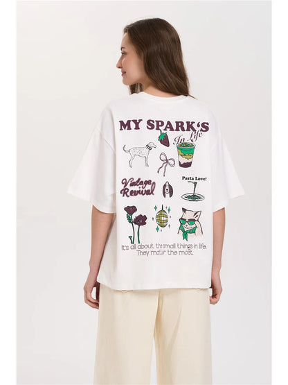 Wit T-shirt My Sparks