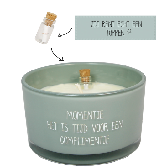 Geurkaars Flesje Complimentje