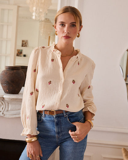 Tetra blouse bloemetjes