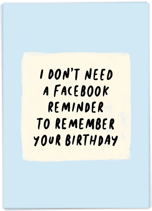 Facebook birthday - Kaart Blanche