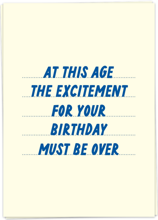 Excitement over - Kaart Blanche