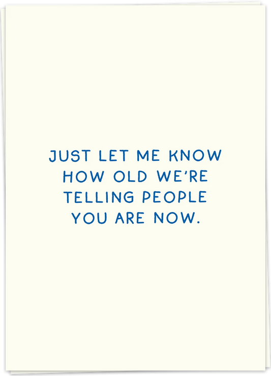 How old - Kaart Blanche