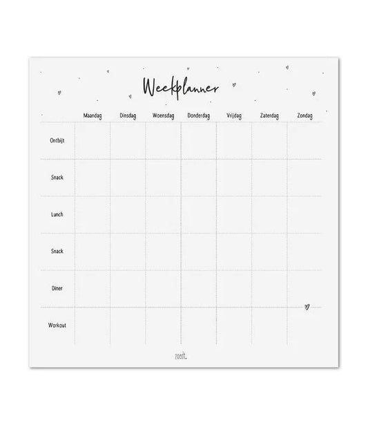 Maaltijd weekplanner