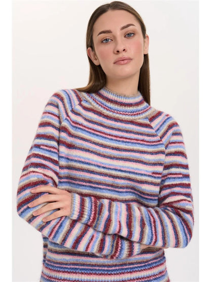 Gestreepte trui blauw