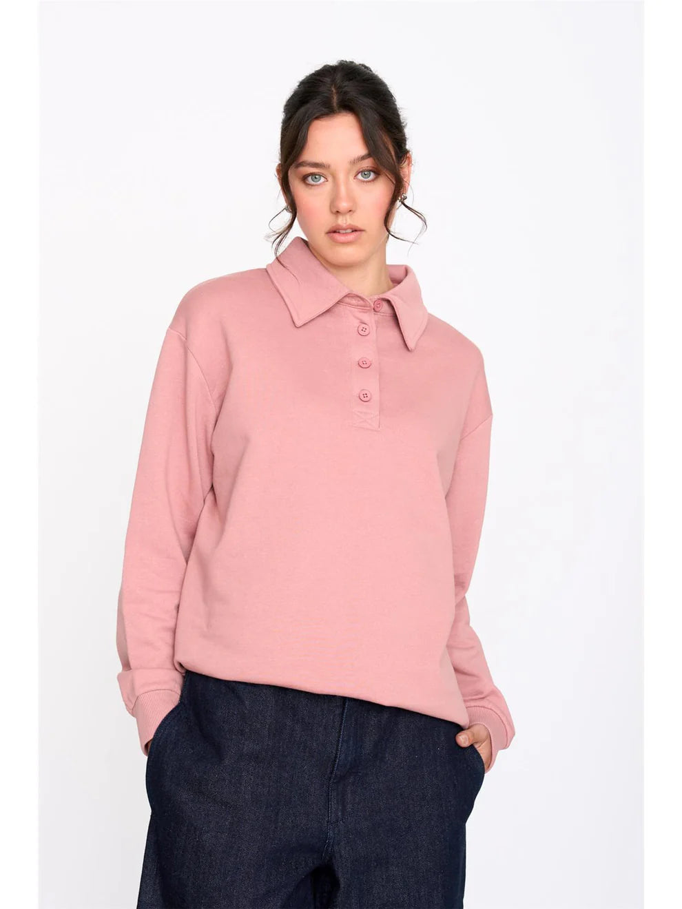 Polo sweater roze