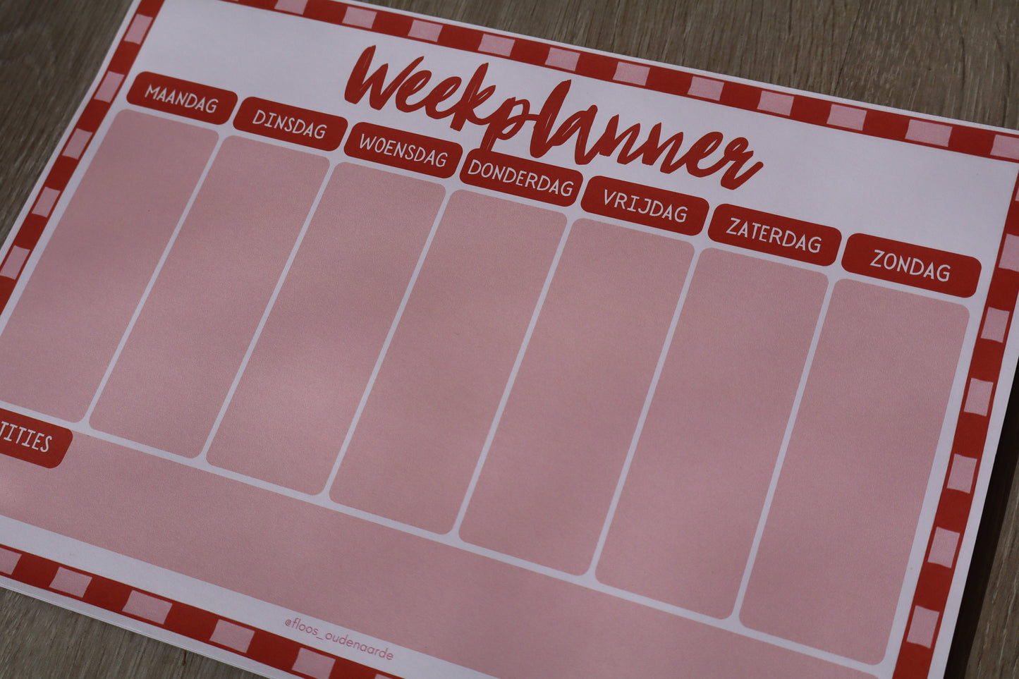 Weekplanner Pink Mix