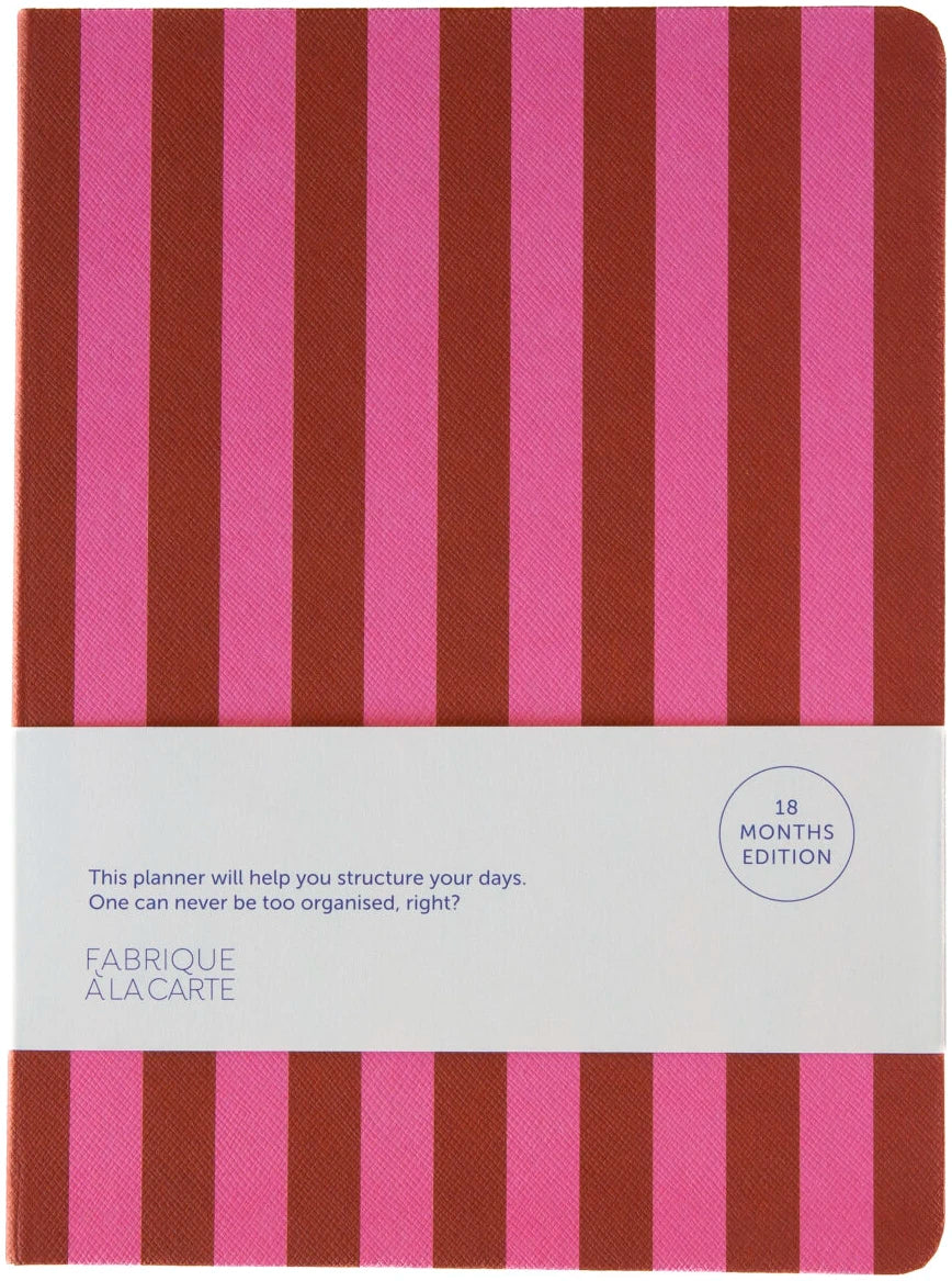 Schoolagenda 26/27 Stripes Pink