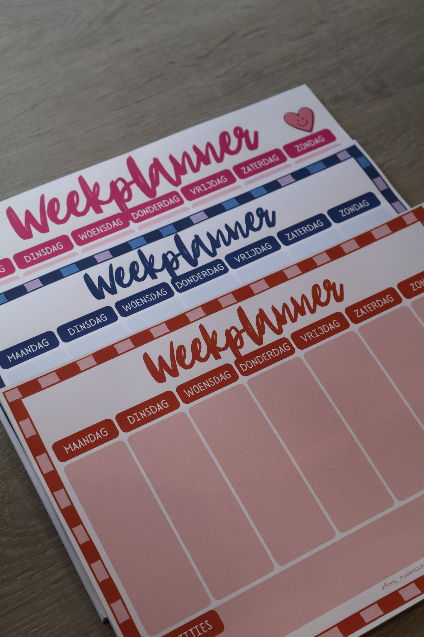 Weekplanner Blue Mix