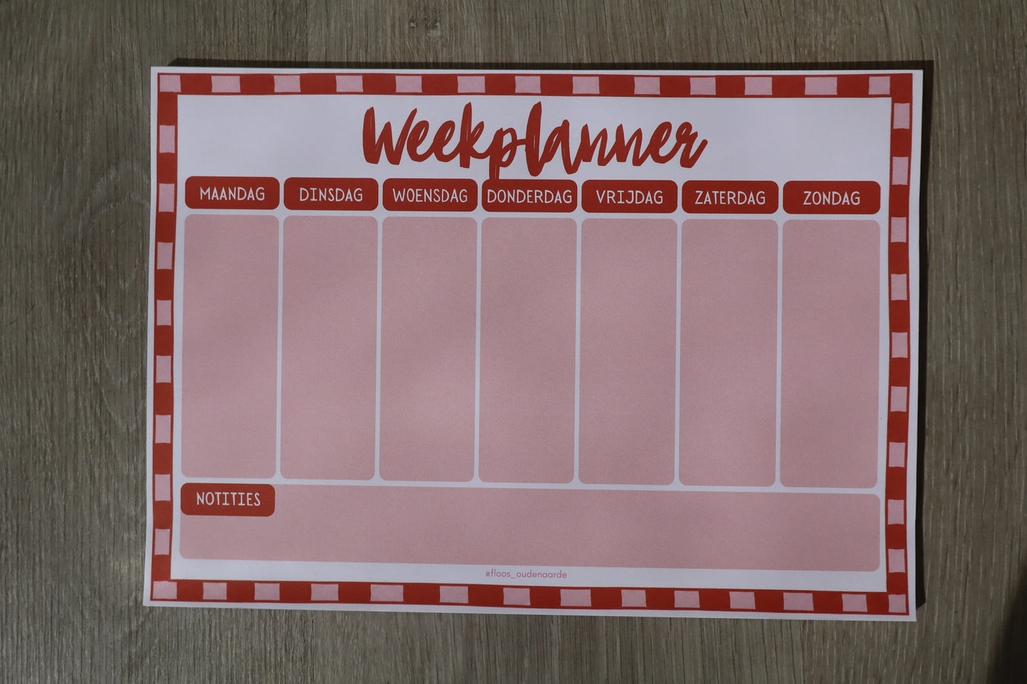 Weekplanner Pink Mix