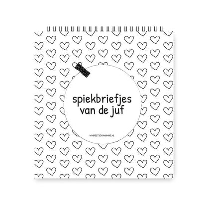 Spiekbriefjes van de juf